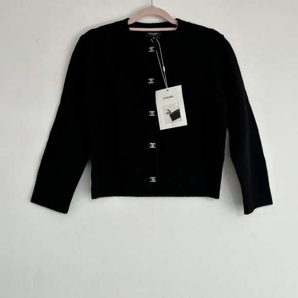 CHANEL  Cashmere Backpack Button-Down Cardigan - Picture 3 of 9